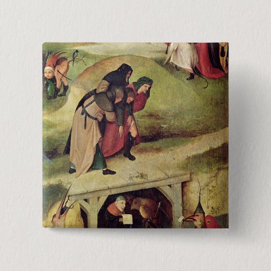 Badge Carré 5 Cm Tentation de St Anthony (Devant)