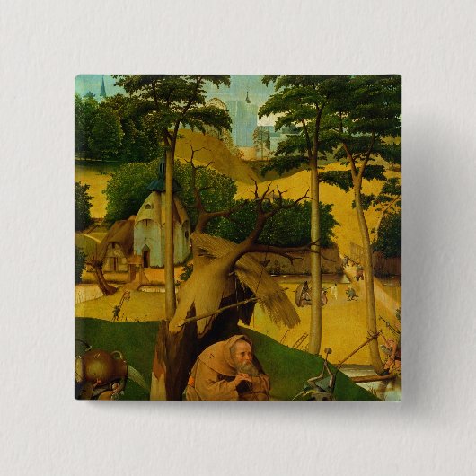 Badge Carré 5 Cm Tentation de St Anthony, 1490 (Devant)