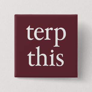Badge Carré 5 Cm Terp ce bouton foncé