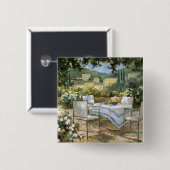 Badge Carré 5 Cm Terrasse de la Toscane (Devant & derrière)