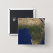 Badge Carré 5 Cm Terre avec couverture terrestre sur l'Afrique (Devant & derrière)