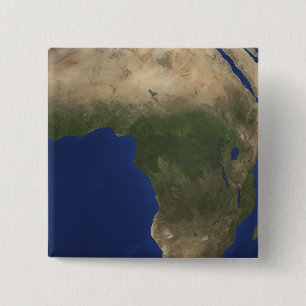 Badge Carré 5 Cm Terre avec couverture terrestre sur l'Afrique