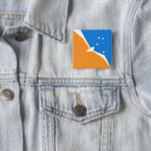 Badge Carré 5 Cm Terre de Feu (En situation)