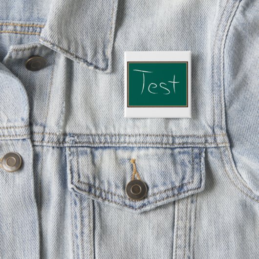 Badge Carré 5 Cm Test Chalkboard School (En situation)