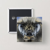 Badge Carré 5 Cm Tête de bourdon (Devant & derrière)