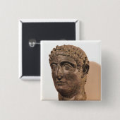 Badge Carré 5 Cm Tête de Constantine le grand (Devant & derrière)