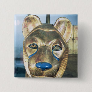 Badge Carré 5 Cm Tête de lit funéraire sous forme de lion