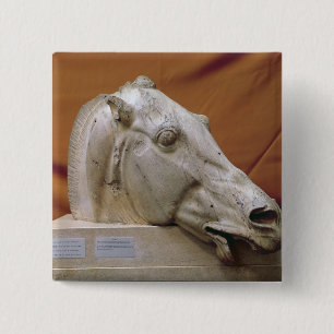 Badge Carré 5 Cm Tête d'un cheval de Selene