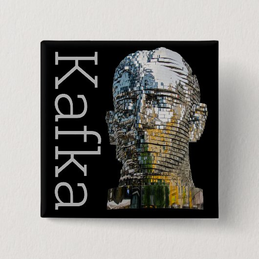 Badge Carré 5 Cm Tête Kafka (Devant)