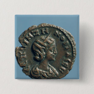 Badge Carré 5 Cm Tetrachm de Zenobia, reine de Palmyra
