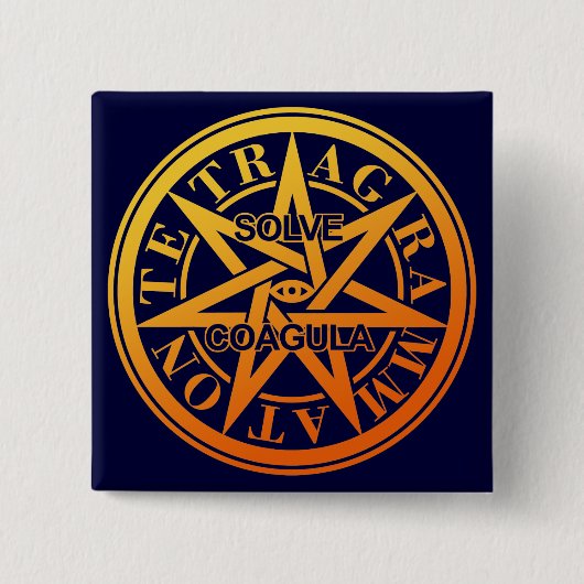 BADGE CARRÉ 5 CM TETRAGRAMMATON2 (Devant)