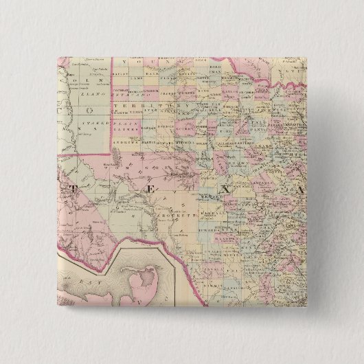 Badge Carré 5 Cm Texas (Devant)