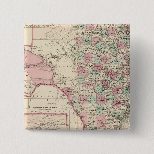 Badge Carré 5 Cm Texas 5 (Devant)