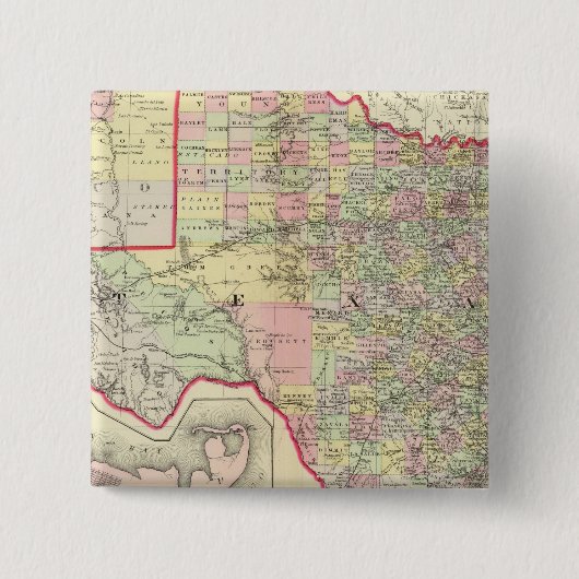 Badge Carré 5 Cm Texas 7 (Devant)