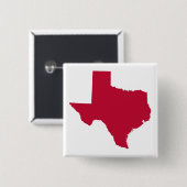 Badge Carré 5 Cm Texas en rouge (Devant & derrière)