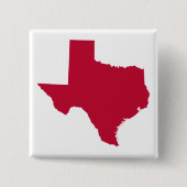 Badge Carré 5 Cm Texas en rouge (Devant)