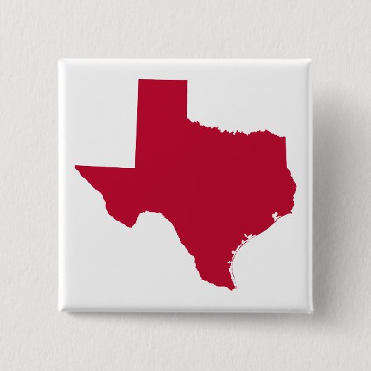 Badge Carré 5 Cm Texas en rouge (Devant)