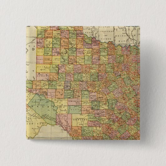 Badge Carré 5 Cm Texas par Rand McNally (Devant)