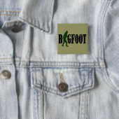 Badge Carré 5 Cm Texte et graphique squatté vert (En situation)