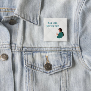 Badge Carré 5 Cm Texter ton jumeau
