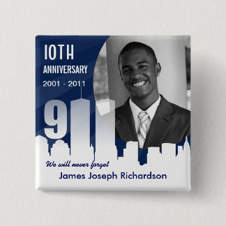 Badge Carré 5 Cm Th des 9/11 septembre 11 - 10ème borne de photo