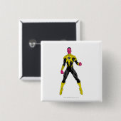 Badge Carré 5 Cm Thaal Sinestro 4 (Devant & derrière)