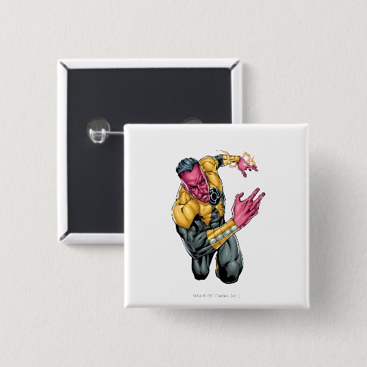 Badge Carré 5 Cm Thaal Sinestro 8 (Devant & derrière)