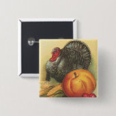 Badge Carré 5 Cm Thanksgiving (Devant & derrière)