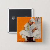 Badge Carré 5 Cm Thanksgiving Day Blues (Devant & derrière)