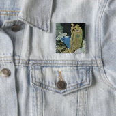 Badge Carré 5 Cm Thanksgiving de réfugié (En situation)