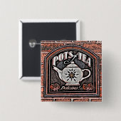 BADGE CARRÉ 5 CM THÉ (Devant & derrière)