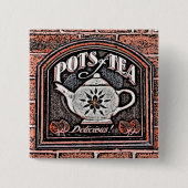 BADGE CARRÉ 5 CM THÉ (Devant)