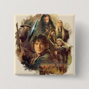 Badge Carré 5 Cm The Company and Elves of Mirkwood