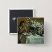 Badge Carré 5 Cm Thé d'après-midi (Devant & derrière)