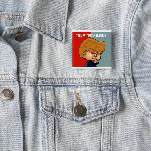 Badge Carré 5 Cm The Donald Trump School of Anger Management (En situation)
