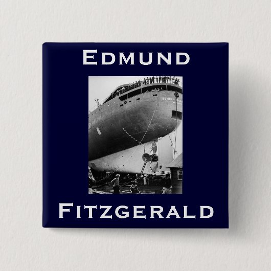 Badge Carré 5 Cm The Edmund Fitzgerald (Devant)