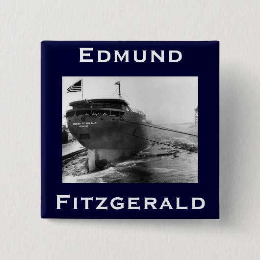 Badge Carré 5 Cm The Edmund Fitzgerald (Devant)