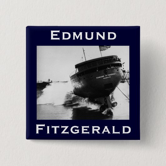 Badge Carré 5 Cm The Edmund Fitzgerald (Devant)