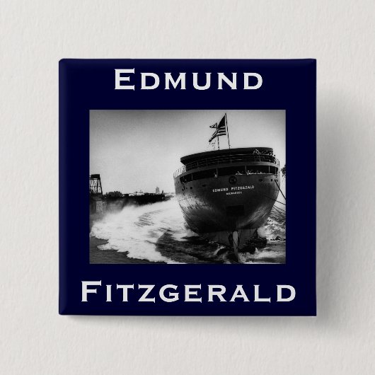 Badge Carré 5 Cm The Edmund Fitzgerald (Devant)