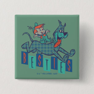Badge Carré 5 Cm The Jetsons Elroy & Astro Besties