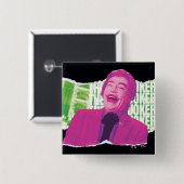 Badge Carré 5 Cm The Joker Scrapbook Laugh (Devant & derrière)