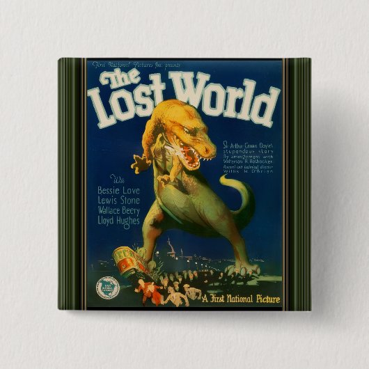 Badge Carré 5 Cm The Lost World Button (Devant)