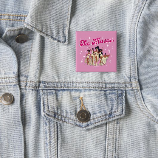 Badge Carré 5 Cm The Muses Button (En situation)