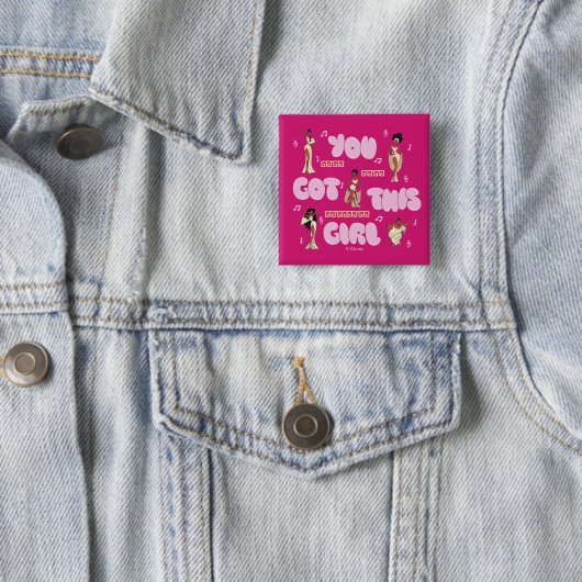 Badge Carré 5 Cm The Muses - You Got This Girl Button (En situation)