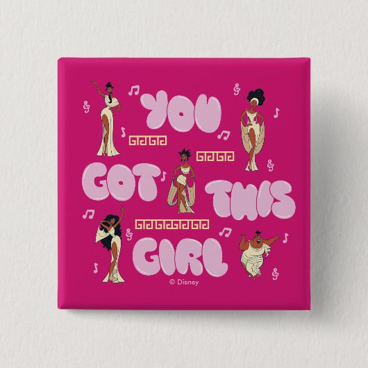 Badge Carré 5 Cm The Muses - You Got This Girl Button (Devant)
