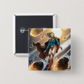 Badge Carré 5 Cm The New 52 - Supergirl #1 (Devant & derrière)