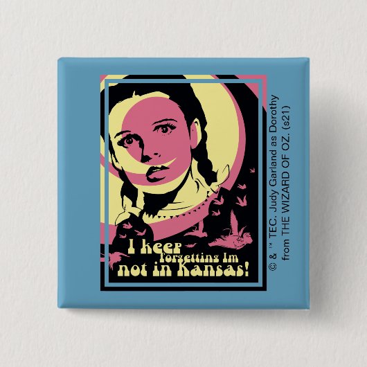 Badge Carré 5 Cm The Wizard Of Oz™ | I'm Not In Kansas (Devant)