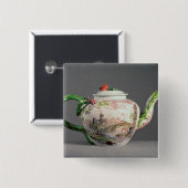 Badge Carré 5 Cm Théière de Longton Hall, c.1755 (Devant & derrière)