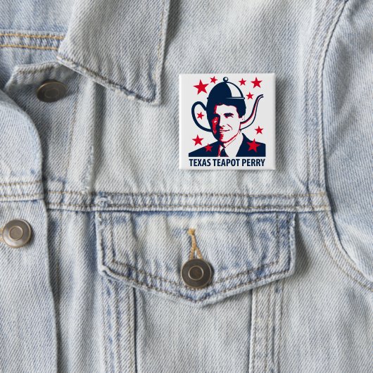 Badge Carré 5 Cm Théière Perry (En situation)