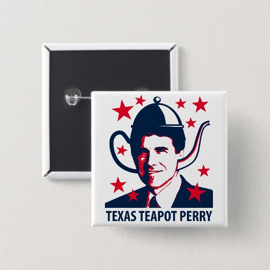 Badge Carré 5 Cm Théière Perry (Devant & derrière)